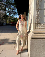 Women's Premium Embroidered Crepe Kurta Set with Farshi Palazzo & Printed Chiffon Georgette Dupatta | Fully Stitched