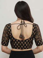 Women's Premium Pure Ajrakh Cotton Readymade Blouse | Padded | Halter Neck | Back Hook | Size 38 (36–40 Alterable)