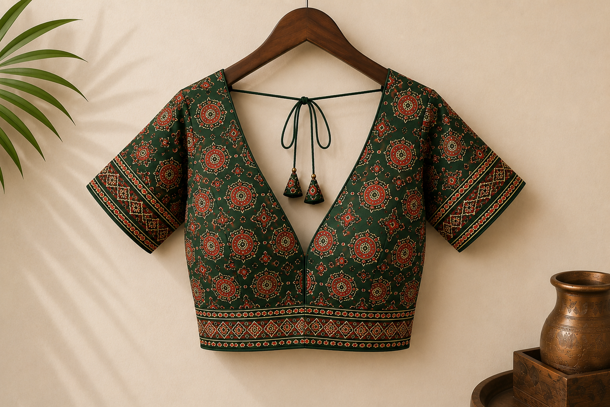 RAJA RANI AJARAKH COTAN BLOUSE