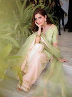 Women's Premium Embroidered Crepe Kurta Set with Farshi Palazzo & Organza Silk Dupatta | Fully Stitched
