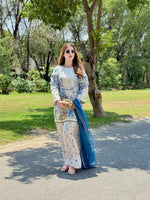 Women's Premium Digital Print Crepe Kurta Set with Farshi Palazzo & Georgette Dupatta | Fully Stitched