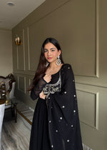 HIGH PREMIUM QUALITY PURE FOX GEORGETTE FABRIC FULLY FLARE ANARKALI WITH KOTI,DUPATTA SET,PENT READY TO WEAR