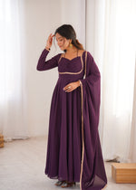 GEORGETTE ANARKALI GOWN DUPPTA FULL SET READY TO WEAR