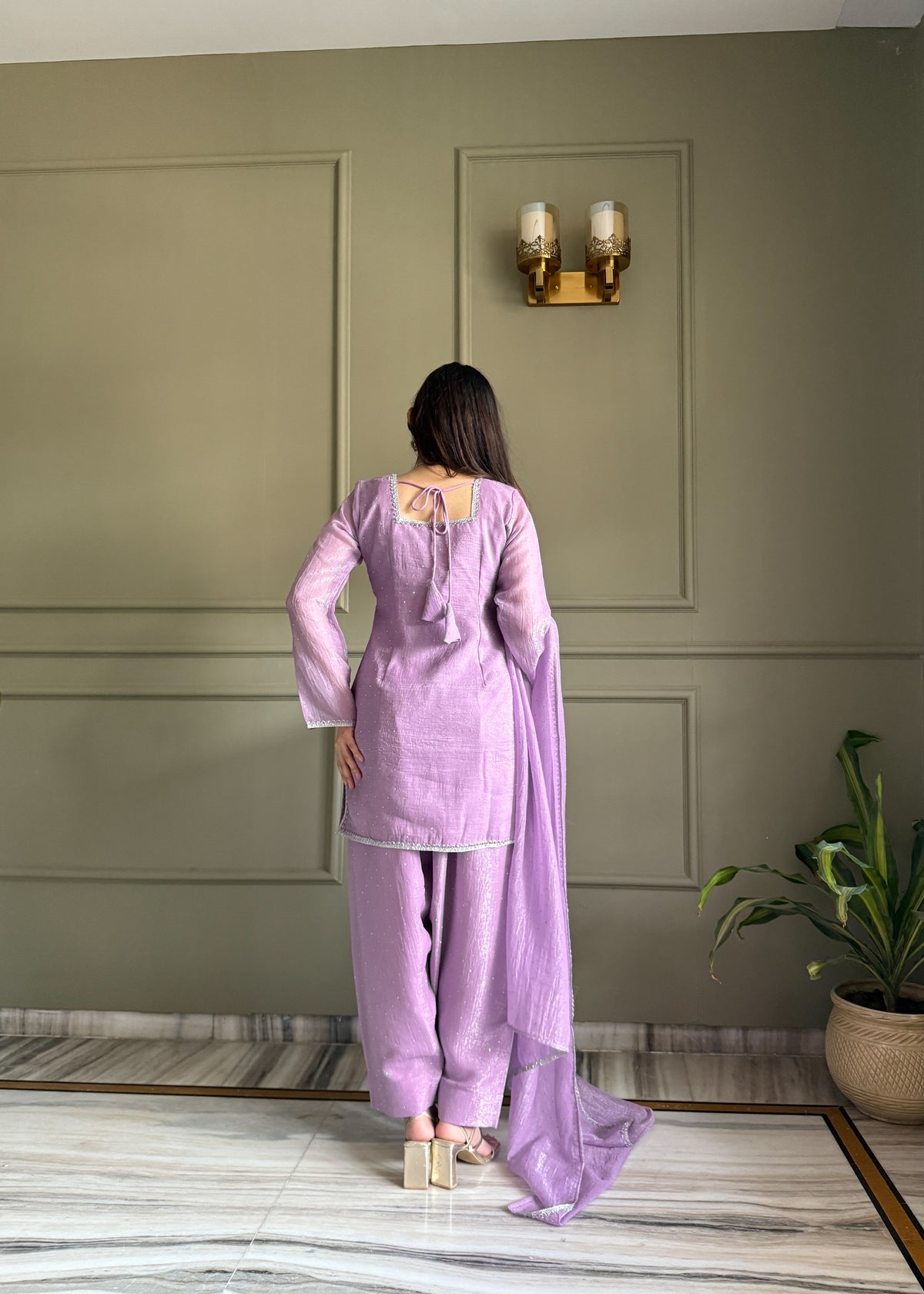 EID SPECIAL FARSHI SALWAR SUIT CRUNCHY SILK FABRIC WITH SIROSKI WORK, TOP WITH DUPPTA SET, SALWAR READY TO WEAR