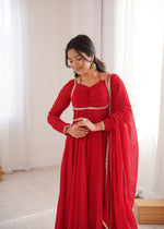 GEORGETTE ANARKALI GOWN DUPPTA FULL SET READY TO WEAR
