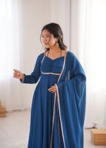 GEORGETTE ANARKALI GOWN DUPPTA FULL SET READY TO WEAR