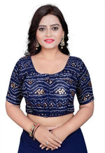 Women's Cotton Chunri Foil Print Readymade Padded Blouse