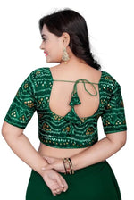 Women's Cotton Chunri Foil Print Readymade Padded Blouse