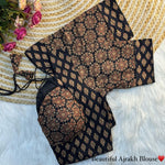 Women's Premium Pure Ajrakh Cotton Readymade Blouse | Padded | Halter Neck | Back Hook | Size 38 (36–40 Alterable)