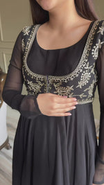 HIGH PREMIUM QUALITY PURE FOX GEORGETTE FABRIC FULLY FLARE ANARKALI WITH KOTI,DUPATTA SET,PENT READY TO WEAR